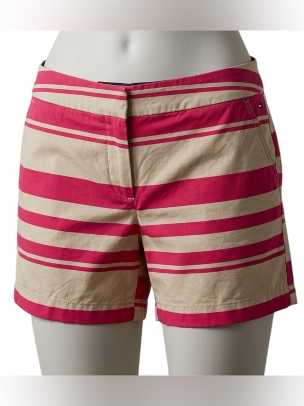 Tommy Hilfiger Pink-and Beige Striped Shorts size 8